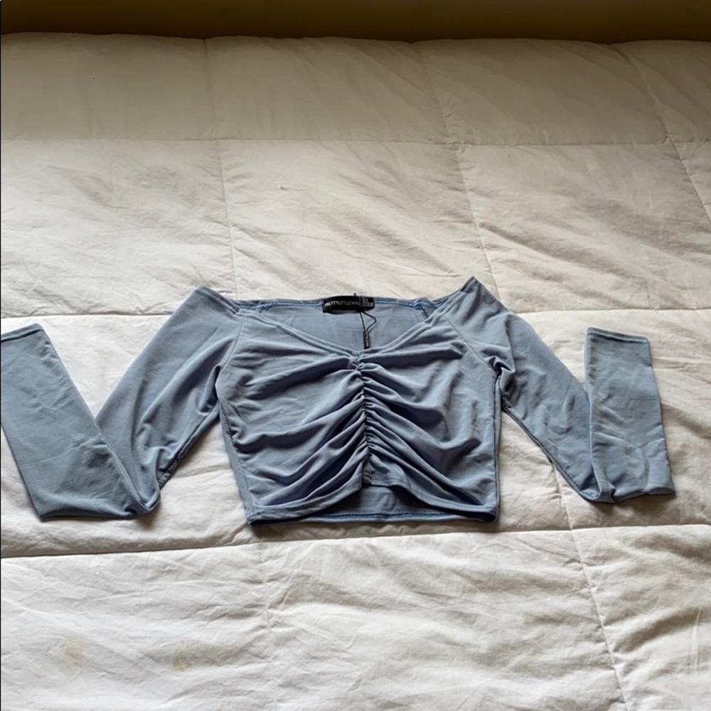 Pretty little thing long sleeve crop top